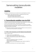 Samenvatting -  Transculturele modellen