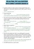 CPL250 FINAL TEST 2026 QUESTIONS WITH CORRECT ANSWERS GRADED A&plus;