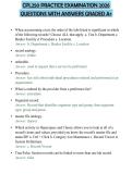 CPL250 PRACTICE EXAMINATION 2026 QUESTIONS WITH ANSWERS GRADED A&plus;