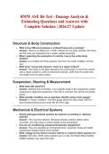 BMW ASE B6 Test - Damage Analysis & Estimating Questions and Answers with Complete Solution &vert; 2026&sol;27 Update