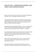 MATH 391 TEST 1 &vert; QUESTIONS AND ANSWERS &vert; 2026 UPDATE &vert; WITH COMPLETE SOLUTION&period;