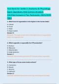 Test Bank for Seeley's Anatomy & Physiology  Exam Questions And Correct Answers  &lpar;Verified Answers&rpar; Plus Rationales 2025&sol;2026  Q&A 