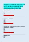 HESI A2 Entrance Exam Questions And  Correct Answers &lpar;Verified Answers&rpar;  Plus Rationales 2025&sol;2026 Q&A 