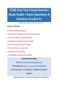 TCAR Post-Test Comprehensive Study Guide &plus; Exam Questions & Solutions Graded A&plus;