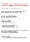 PUR 3000 Principles of Public Relations Florida State University 2026&sol;2027 Exam 1 Comprehensive Study Questions and 100&percnt; Correct Answers