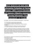 WGU D220 EXAM 2025-2026 &vert; Information Technology in Nursing Practice &vert; 100&percnt; Correct Questions and Answers &vert; Objective Assessment &vert; Nursing Informatics &vert; Pass Guaranteed - A&plus; Graded