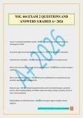 NSG 444 EXAM 2 QUESTIONS AND ANSWERS GRADED A&plus; 2026