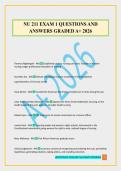 NU 211 EXAM 1 QUESTIONS AND ANSWERS GRADED A&plus; 2026