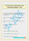NU 325- EXAM 4 QUESTIONS AND ANSWERS GRADED A&plus; 2026