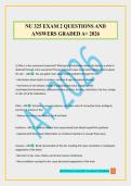 NU 325 EXAM 2 QUESTIONS AND ANSWERS GRADED A&plus; 2026