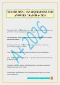 NUR1023 FINAL EXAM QUESTIONS AND ANSWERS GRADED A&plus; 2026