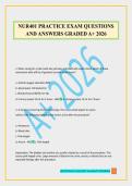 NUR401 PRACTICE EXAM QUESTIONS AND ANSWERS GRADED A&plus; 2026