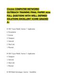 CS6250 COMPUTER NETWORKS OUTREACH TRAINING FINAL PAPER 2026 FULL QUESTIONS WITH WELL DEFINED SOLUTIONS EXCELLENT SCORE GRADED A&plus;