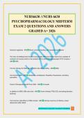 NURS6630 &sol;&sol;&sol;NURS 6630 PSYCHOPHARMACOLOGY MIDTERM EXAM 2 QUESTIONS AND ANSWERS GRADED A&plus; 2026