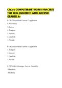 CS6250 COMPUTER NETWORKS PRACTICE TEST 2026 QUESTIONS WITH ANSWERS GRADED A&plus;