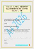 NURS 1240 CLINICAL JUDGEMENT EXAM QUESTIONS AND ANSWERS GRADED A&plus; 2026