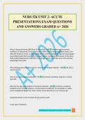 NURS 526 UNIT 2- ACUTE PRESENTATIONS EXAM QUESTIONS AND ANSWERS GRADED A&plus; 2026