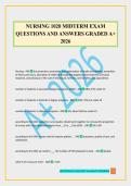 NURSING 1020 MIDTERM EXAM QUESTIONS AND ANSWERS GRADED A&plus; 2026