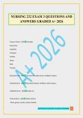 NURSING 232 EXAM 3 QUESTIONS AND ANSWERS GRADED A&plus; 2026