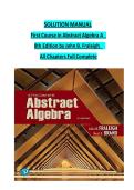 SOLUTION MANUAL First Course in Abstract Algebra A  8th Edition by John B&period; Fraleigh  All Chapters Full Complete
