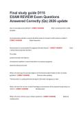 Final study guide D115 EXAM REVIEW Exam Questions Answered Correctly &lpar;Qs&rpar; 2026 update