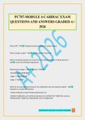 PC707-MODULE 4-CARDIAC EXAM QUESTIONS AND ANSWERS GRADED A&plus; 2026