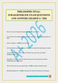 PHILOSOPHY FINAL- STRAIGHTERLINE EXAM QUESTIONS AND ANSWERS GRADED A&plus; 2026