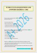 PCMH CCE EXAM QUESTIONS AND ANSWERS GRADED A&plus; 2026