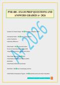 PNR 400 - EXAM PREP QUESTIONS AND ANSWERS GRADED A&plus; 2026