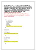 POSTAL SERVICE EXAM 476 PRACTICE TEST NEWEST 2025 &ndash; 2026 QUESTIONS FROM ACTUAL  EXAMS COMPLETE QUESTIONS AND CORRECT  DETAILED ANSWERS &lpar;VERIFIED ANSWERS&rpar;  &vert;ALREADY GRADED A&plus;&vert;&vert;BRAND NEW&excl;&excl;