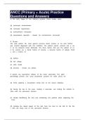 ANCC &lpar;Primary &plus; Acute&rpar; Practice Questions and Answers