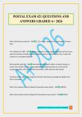 POSTAL EXAM 421 QUESTIONS AND ANSWERS GRADED A&plus; 2026