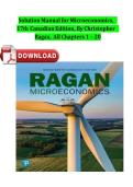 Solution Manual for Microeconomics&comma; 17th Canadian Edition&comma; By Christopher Ragan&comma; All Chapters 1 &ndash; 20