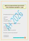 RBS EXAM REVIEWED QUESTIONS AND ANSWERS GRADED A&plus; 2026