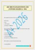 ABC RBS EXAM QUESTIONS AND ANSWERS GRADED A&plus; 2026