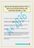 RELIAS RN PHARMACOLOGY TEST A RELIAS EXAM QUESTIONS AND ANSWERS GRADED A&plus; 2026