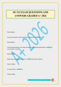 SE 312 EXAM QUESTIONS AND ANSWERS GRADED A&plus; 2026