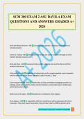 SCM 300 EXAM 2 ASU DAVILA EXAM QUESTIONS AND ANSWERS GRADED A&plus; 2026