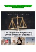 SOLUTION MANUAL FOR The Legal and Regulatory Environment of Business&comma; 19th Edition By Marisa Pagnattaro&comma; Daniel Cahoy&comma; Julie Manning Magid&comma; Peter Shedd