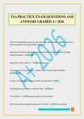 TSA PRACTICE EXAM QUESTIONS AND ANSWERS GRADED A&plus; 2026