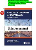 SOLUTION MANUAL FOR APPLIED  STRENGTH OF MATERIALS 7TH EDITION  BY ROBERT L&period;MOTT &comma; JOSEPH  A&period;UNTENER
