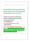 Connecticut Major Contractor Licensing Exam Practice  Questions And Correct Answers &lpar;Verified Answers&rpar; Plus  Rationales 2026 Q&A &vert; Instant Download Pdf