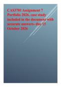 CAS3701 Assignment 7 Portfolio 2026&comma; case study included in the document with accurate answers- due 15 October 2026&period;pdf