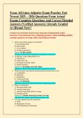 Texas All Lines Adjuster Exam Practice Test  Newest 2025 &ndash; 2026 Questions From Actual  Exams Complete Questions And Correct Detailed  Answers &lpar;Verified Answers&rpar; &vert;Already Graded  A&plus;&vert;&vert;Brand New&excl;&excl;