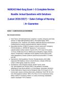 NUR242 Med-Surg Exam 1-5 Complete Review Bundle&colon; Actual Questions with Solutions &lpar;Latest 2026&sol;2027&rpar; &ndash; Galen College of Nursing &vert; A&plus; Guarantee