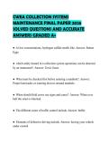 CWEA COLLECTION SYSTEMS MAINTENANCE FINAL PAPER 2026 SOLVED QUESTIONS AND ACCURATE ANSWERS GRADED A&plus;