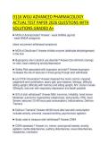 D116 WGU ADVANCED PHARMACOLOGY ACTUAL TEST PAPER 2026 QUESTIONS WITH SOLUTIONS GRADED A&plus;