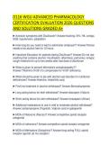 D116 WGU ADVANCED PHARMACOLOGY CERTIFICATION EVALUATION 2026 QUESTIONS AND SOLUTIONS GRADED A&plus;