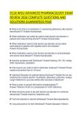 D116 WGU ADVANCED PHARMACOLOGY EXAM REVIEW 2026 COMPLETE QUESTIONS AND SOLUTIONS GUARANTEED PASS