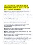 D116 WGU ADVANCED PHARMACOLOGY PRACTICE SOLUTION SET 2026 QUESTIONS WITH ANSWERS GRADED A&plus;